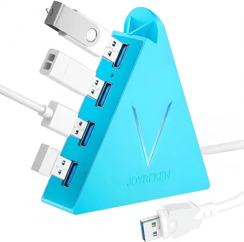 Vista 10 de FlyingVHUB Hub USB 3.0 de 4 puertos, torre concentrador USB con cable extendido de 2 pies, divisor USB para laptop, PC, PS4, PS5, Xbox, mouse