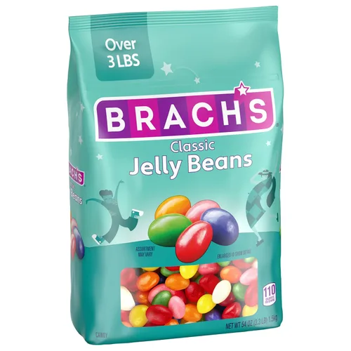 Vista 4 de Brach's Frijolitos de Goma Clásicos, Dulces, Sabores Surtidos, Bolsa a Granel, 54 oz (2 ct)