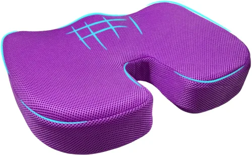 Vista 13 de Cojín para Asiento de Coche, Cojín de Espuma Viscoelástica para Alivio del Dolor de Coxis y Ciática, Cojín de Asiento Ergonómico Cómodo para Silla
