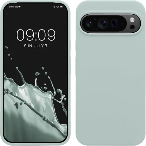 Vista 310 de kwmobile Funda Compatible con Google Pixel 6 Pro - Funda de Teléfono de Silicona TPU con Acabado Suave - Azul Caribe