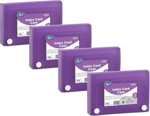 Vista 13 de Enday Tarjetero de índice de 3 x 5, estuche azul para tarjetas de índice con 5 separadores de pestañas, organizador de tarjetas de índice, soporte