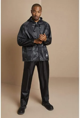Vista 3 de Result Traje para lluvia impermeable peso pesado para hombre traje de campera y pantalón