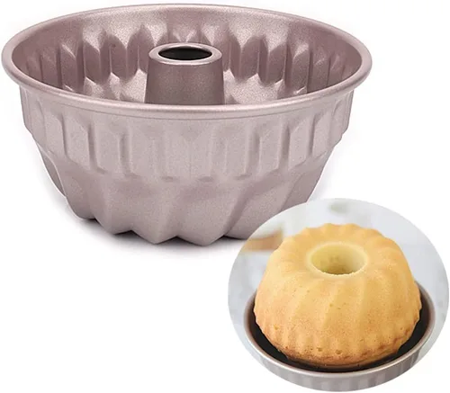 Vista 10 de Molde de Kugelhoft hueco de acero al carbono redondo de 4 pulgadas con forma rectangular redonda de 4 pulgadas, molde para tartas, utensilios