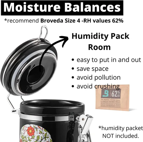 Vista 5 de Tarro de calavera, hermético, a prueba de olores, 16.9 fl oz, negro