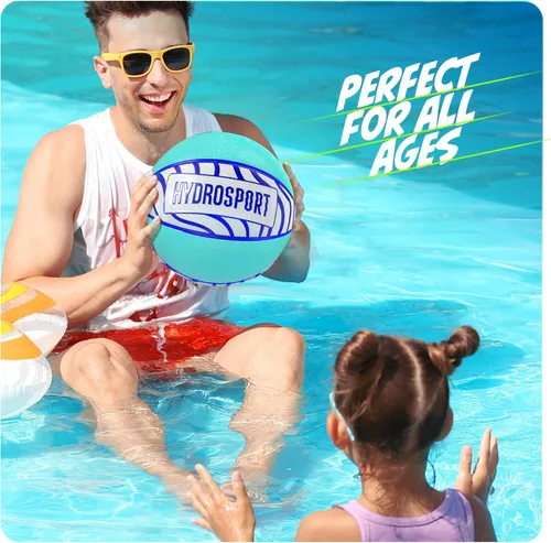 Vista 6 de Baloncesto de piscina (talla 3) – Juguetes de piscina para niños, adolescentes y adultos – Baloncesto acuático para fiestas en piscinas – Pelotas