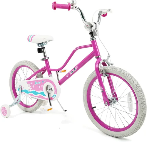 Vista 11 de BABY JOY Bicicleta para niñas, 12 pulgadas, 14 pulgadas, 16 pulgadas, 18 pulgadas, bicicleta para niños de 3 a 8 años con ruedas de entrenamiento