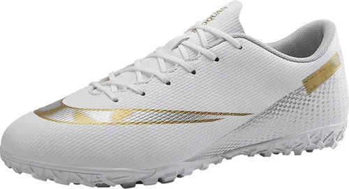 Vista 9 de Zapatos de fútbol para hombre, bajos y con cordones, antideslizantes, para interiores, fútbol sala de fútbol americano, TF, tacos de césped
