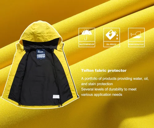 Vista 3 de Hiheart Chaqueta impermeable con capucha para niños, cortavientos ligera para exteriores