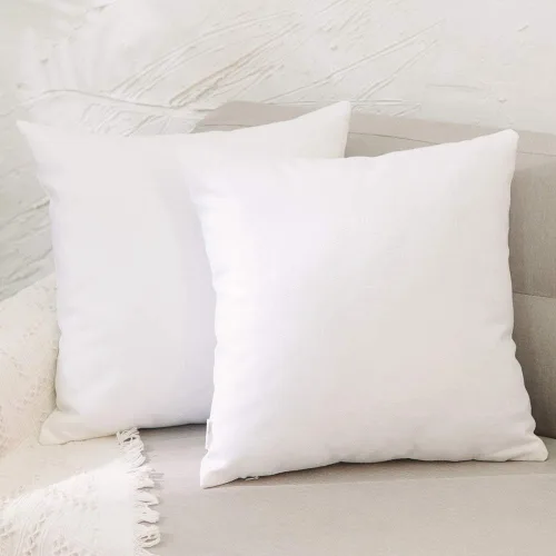 Vista 12 de Funda de almohada a rayas de lino sintético suave cuadrada decorativa con cremallera oculta para sofá, auto o dormitorio 12" x 12" Negro y blanco
