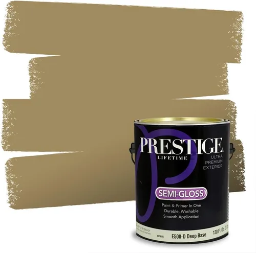 Vista 280 de PRESTIGE Pinturas de pintura exterior e imprimación en uno, 1 galón, plano, combinación comparable de Benjamin Moore* Manzanilla*