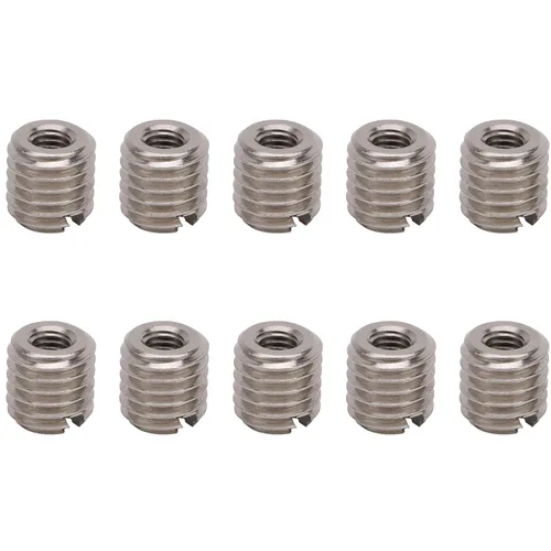 Vista 31 de 10 piezas de inserción de rosca autorroscante, tuerca reductora de acero inoxidable de 0.236 in hembra M3x0.0.197 in macho M5x0.0.315 in