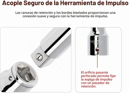 Vista 3 de TEKTON SHA33102 - Reductor de accionamiento de 3/4 pulgadas (F) a 1/2 pulgada (M)