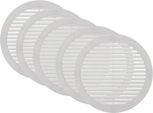 Vista 14 de Vent Systems Cubierta de ventilación blanca Soffit de 4 pulgadas (dimensiones de apertura), rejilla de ventilación redonda de plástico, pantalla