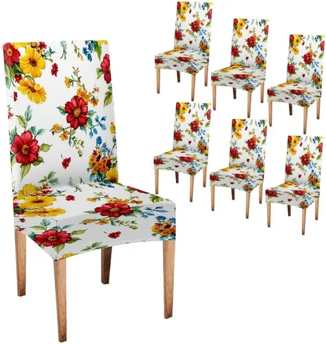 Vista 52 de CAPSCEOLL Fundas para sillas Parsons de elastano, súper ajuste, extraíbles y lavables, para sillas de cocina, fundas protectoras para comedor