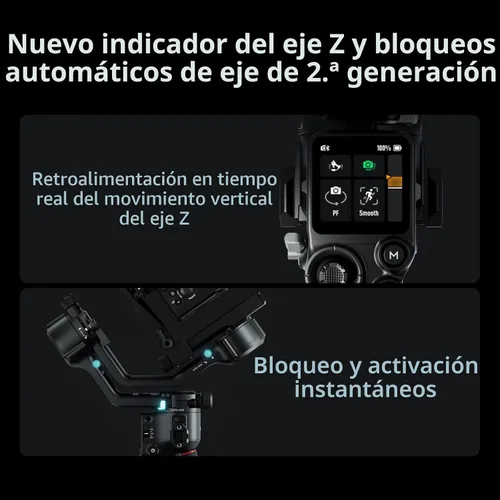 Vista 6 de DJI RS 5, estabilizador cardán para cámara, Canon/Sony/Nikon/Fujifilm