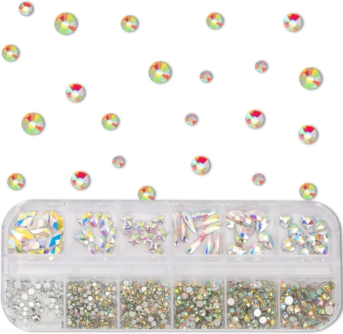 Vista 3 de Kit de diamantes de imitación de cristal AB 3D de múltiples formas con cuentas redondas de 0.031 in con cuentas redondas de 0.031 in con parte