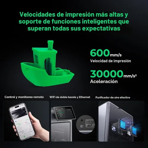 Vista 4 de Creality K2 Plus Combo - Impresora 3D de impresión multicolor con nuevo CFS 600mm/s de alta velocidad, nivelación automática completa de doble