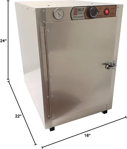 Vista 7 de Heat Max 162224 calentador eléctrico para catering de fiesta, tamaño completo, con sartenes de 3.25" de alto, caja caliente, calentador