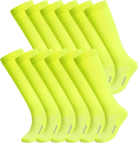 Vista 10 de Haysandy 12 pares de calcetines juveniles a granel para fútbol, fútbol, sóftbol, béisbol para niñas atléticas, niños, jóvenes y adultos, deportes