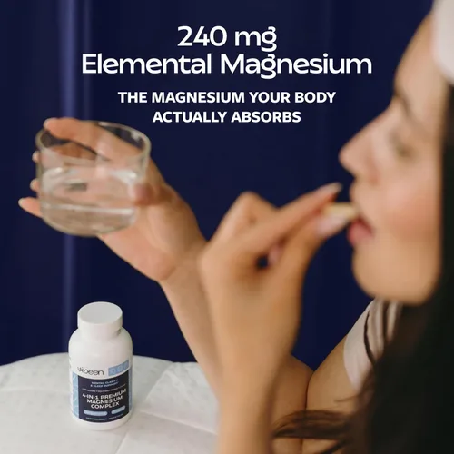 Vista 7 de Magnesio 4 en 1 para apoyo al sueño, L-treonato, glicinato, malato y citrato, 240 mg, suplemento de complejo de magnesio quelado (60 cápsulas)