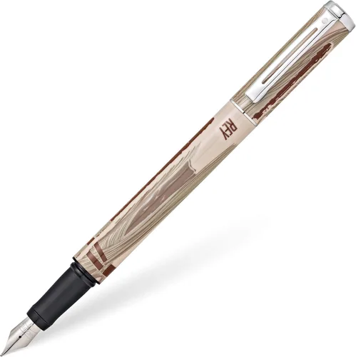 Vista 27 de Pluma estilográfica Sheaffer Pop con borde cromado y punta media, en caja de regalo, Clásico - Lila