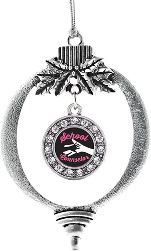 Vista 439 de Inspired Silver - Adorno de cromosoma 21 con dije de círculo de plata con joyas de circonita cúbica
