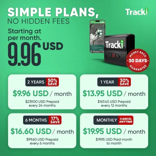 Vista 5 de Tracki Mini rastreador GPS, requiere suscripción, cancela en cualquier momento - Rastreador universal compacto 4G LTE para vehículos