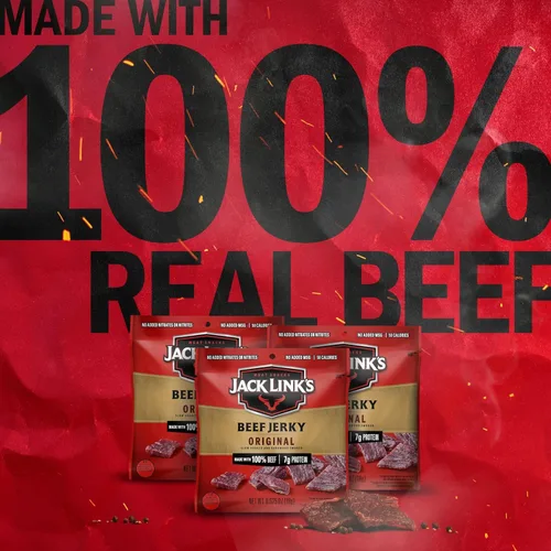 Vista 3 de Jack Link's Beef Jerky Multipack - Original - 0.625 oz (paquete de 20)