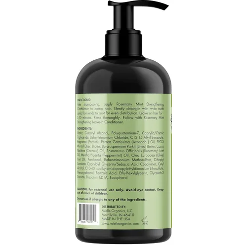 Vista 8 de Mielle Organics - Champú y acondicionador fortalecedor de romero y menta, infundido con biotina, limpia y ayuda a fortalecer el cabello débil