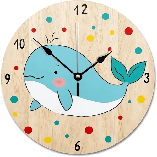 Vista 16 de ArogGeld Reloj de pared para conductor de autobús escolar, reloj de madera clásico 10 silencioso, sin tictac, de cuarzo, funciona
