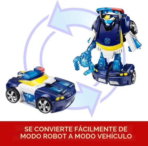 Vista 4 de Playskool Heroes Transformers Rescue Bots Energize Chase The Police-Bot Figura de acción