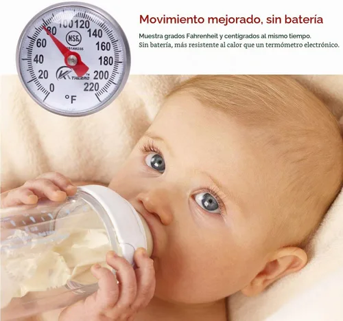 Vista 2 de Termómetro de Dial de 1 Pulgada de Lectura Instantánea, Mejor para Bebidas de Café, Espuma de Leche con Chocolate