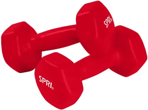 Vista 9 de SPRI Juego de 2 mancuernas de mano con revestimiento de vinilo para ejercicio y fitness, equipo de gimnasio en casa, entrenamiento de fuerza, pesas
