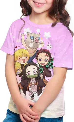 Vista 3 de KXQWB Youth Anime T-Shirts BoyGirl 3D Printed Cospaly Short Sleeve Teenage Novelty Shirt Chirld Kawaii Tee