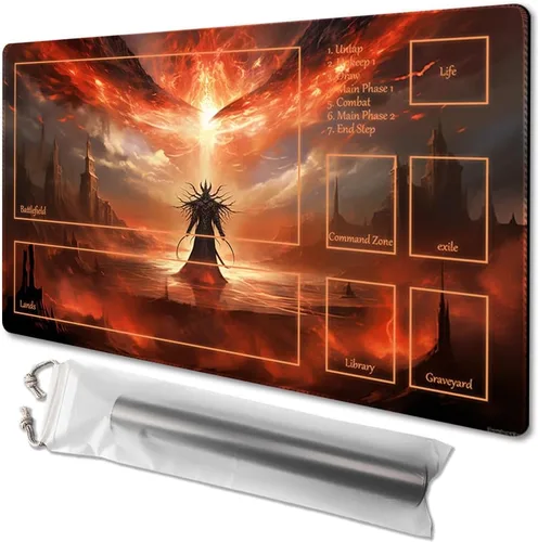 Vista 28 de Tapete de juego MTG tamaño 24x14 pulgadas, bolsas de almacenamiento gratuitas, respaldo antideslizante, impresión, ideal para entusiastas