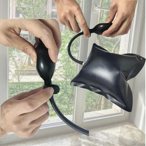 Vista 8 de Bomba de cuña de aire para automóvil, bolsa de cuña de aire ajustable automática, herramienta de nivelación y alineación, bolsa inflable