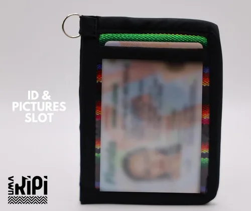 Vista 4 de Tarjetero, cartera delgada para mujer, llavero billetera, billetera pequeña, billetera de hilo, cartera delgada para mujer, billetera para tarjetas