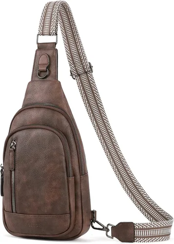 Vista 8 de Bolsos cruzados para mujer, bolso cruzado para mujer, bolso cruzado de cuero para mujer, mochila de viaje