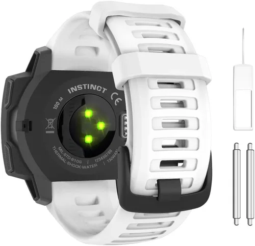 Vista 16 de MoKo - Correa de silicona compatible con Garmin Instinct e Instinct 2 Verde militar
