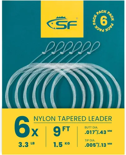 Vista 15 de SF Hand Tied Loop Fly Fishing Tapered Leader Freshwater Trout