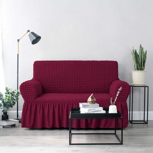 Vista 8 de NICEEC - Funda de sillón, 1 pieza, fácil de ajustar, universal, alta elasticidad, duradera, protector de muebles con faldón, estilo campestre