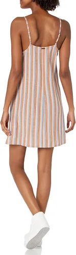 Vista 2 de Billabong Vestido corto de verano recto redondo tejido para mujer