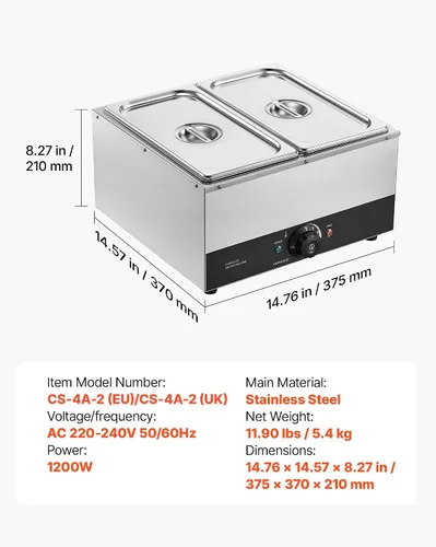 Vista 7 de VEVOR Chocolate Melting Machine, 2 Tanks 17.6 Lbs Choc Commercial Melter