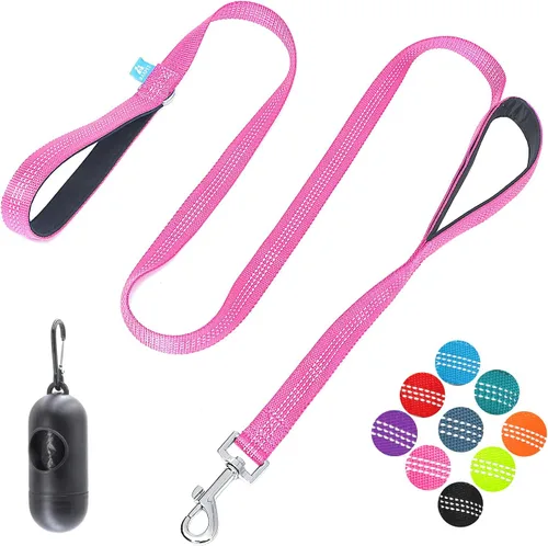 Vista 10 de BAAPET Correa para perro de dos asas, asas acolchadas suaves dobles con correa de control de tráfico para perros pequeños, medianos o grandes