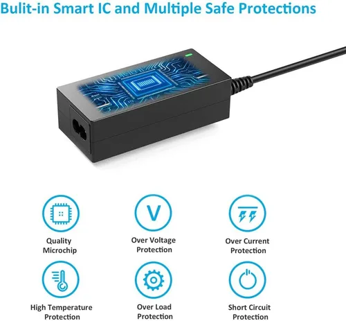 Vista 5 de Belker Adaptador de CA de 45W Cargador de Portátil para Dell Hp Acer Asus Lenovo Toshiba Portátiles Ultrabooks Chromebooks para Dell Hp Acer Asus