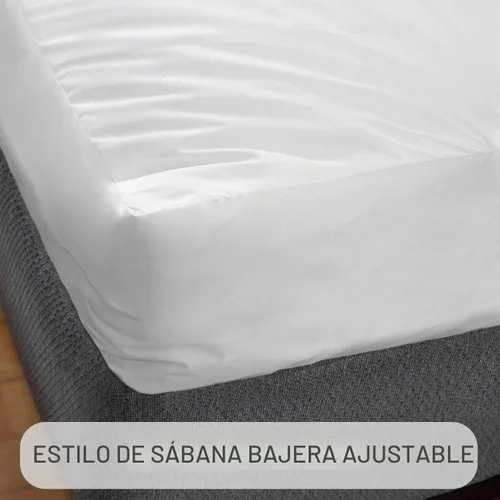 Vista 6 de DMI Protector de colchón impermeable individual – Ajustado, funda de colchón silenciosa, suave y transpirable, 39 x 75 x 8 pulgadas, color blanco