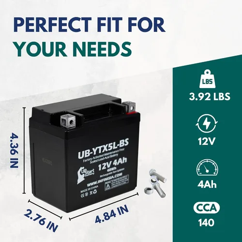 Vista 7 de UB-YTX5L-BS 12V 4Ah para batería 90