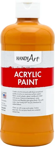Vista 73 de Handy Art Pintura acrílica, juego de 12 colores, botellas de 16 onzas, acrílico líquido para estudiantes semibrillante, consistencia de flujo