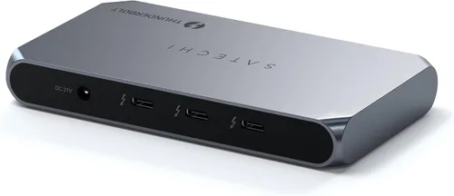 Vista 8 de Satechi Hub delgado Thunderbolt 4 5-en-1, carga USB C de 60W, pantalla única de 8K o doble de 4K, 4 puertos Thunderbolt 4, USB 3.2 Gen2, compatible