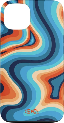 Vista 7 de Funda psicodélica para iPhone 16 Retro Groovy Liquid Swirl Hippie 70's 80's